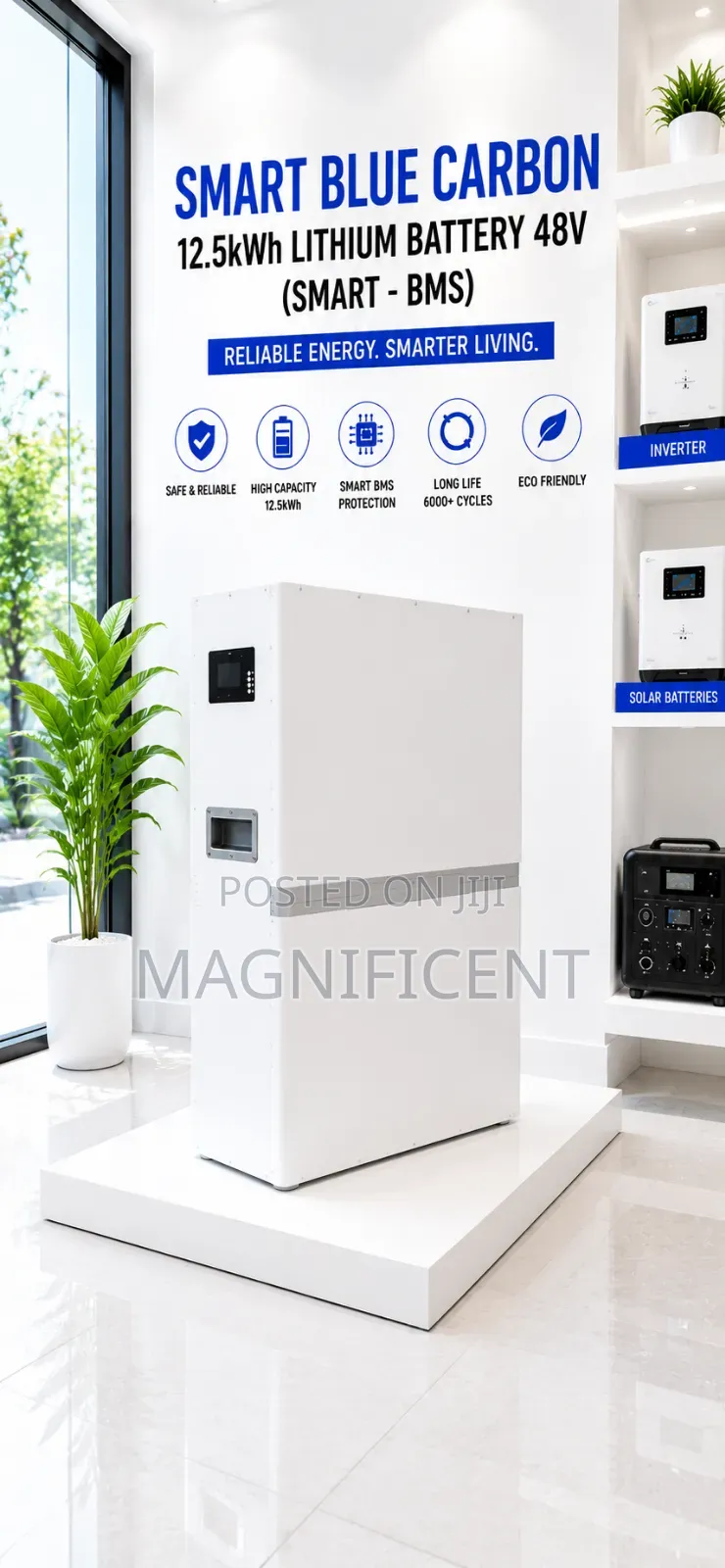 Smart Blue Carbon 12.5kwh 48v Lithium Battery – Advanced Solar Energy