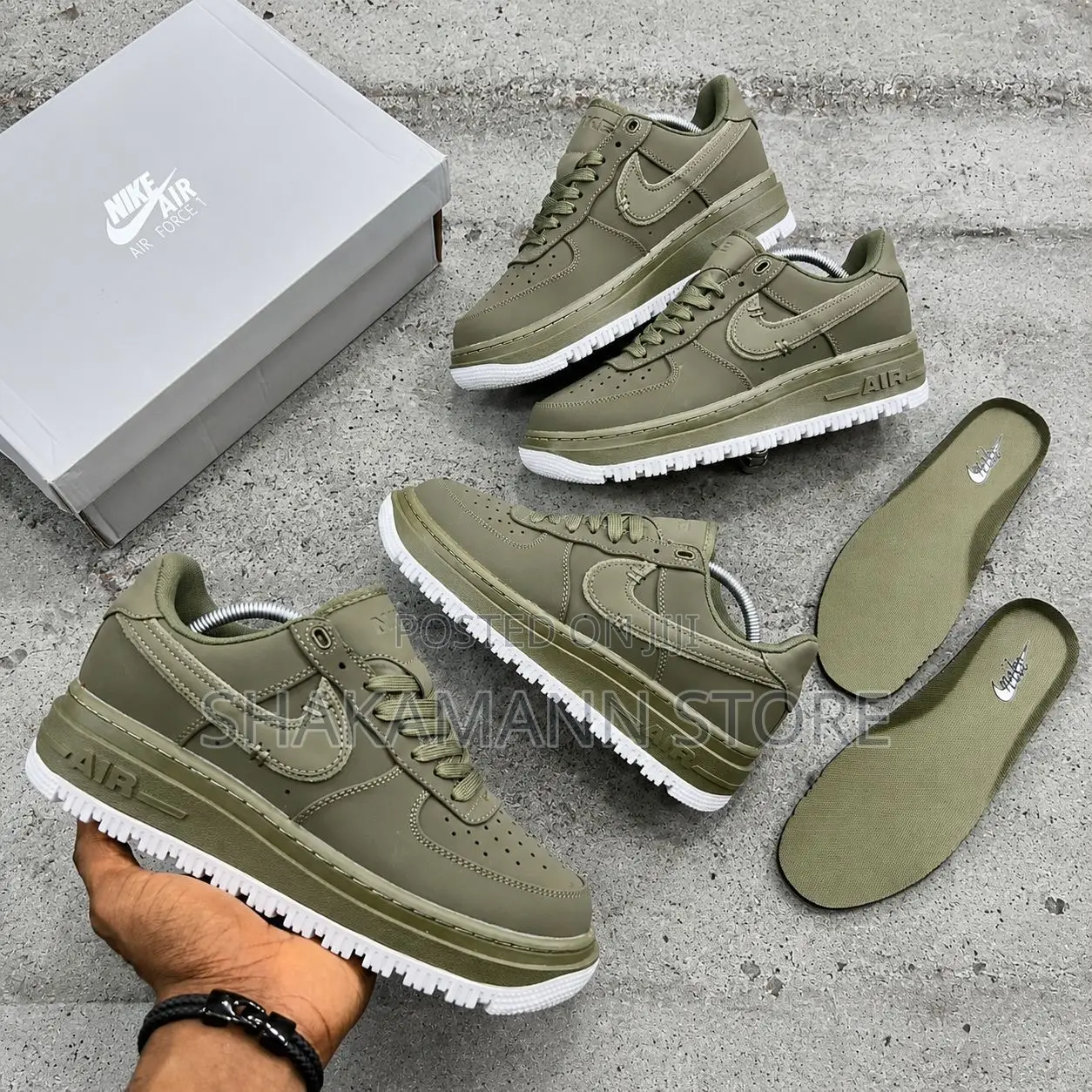 Original Nike Air Force 1 Luxe Olive Green Now in Shop