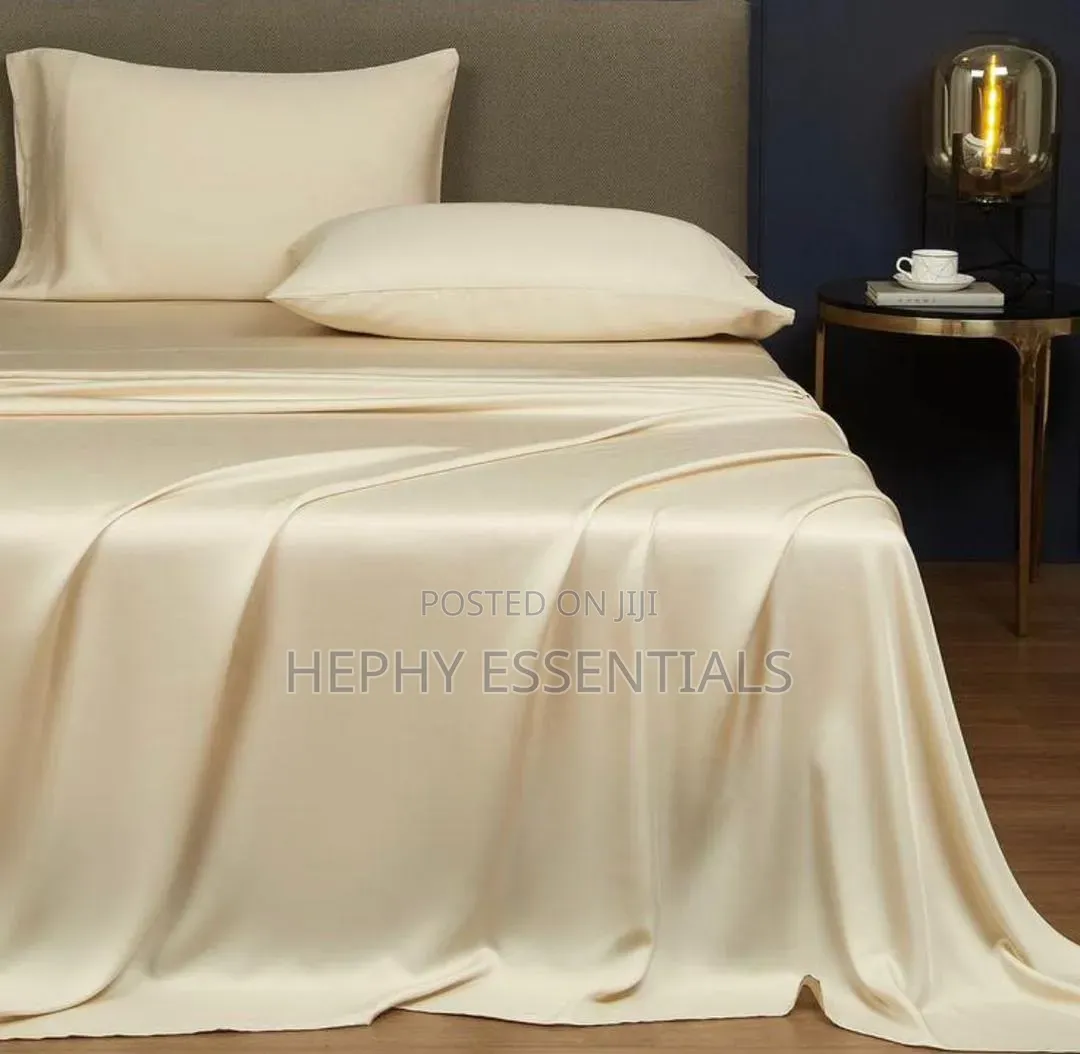 Silky Cream Bedding Set Bedsheets Pillowcase Duvet Set 6x6