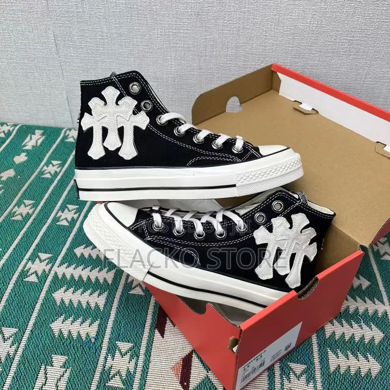 Original Chrome Hearts Converse Chuck Taylor 70 Hightop Sneakers