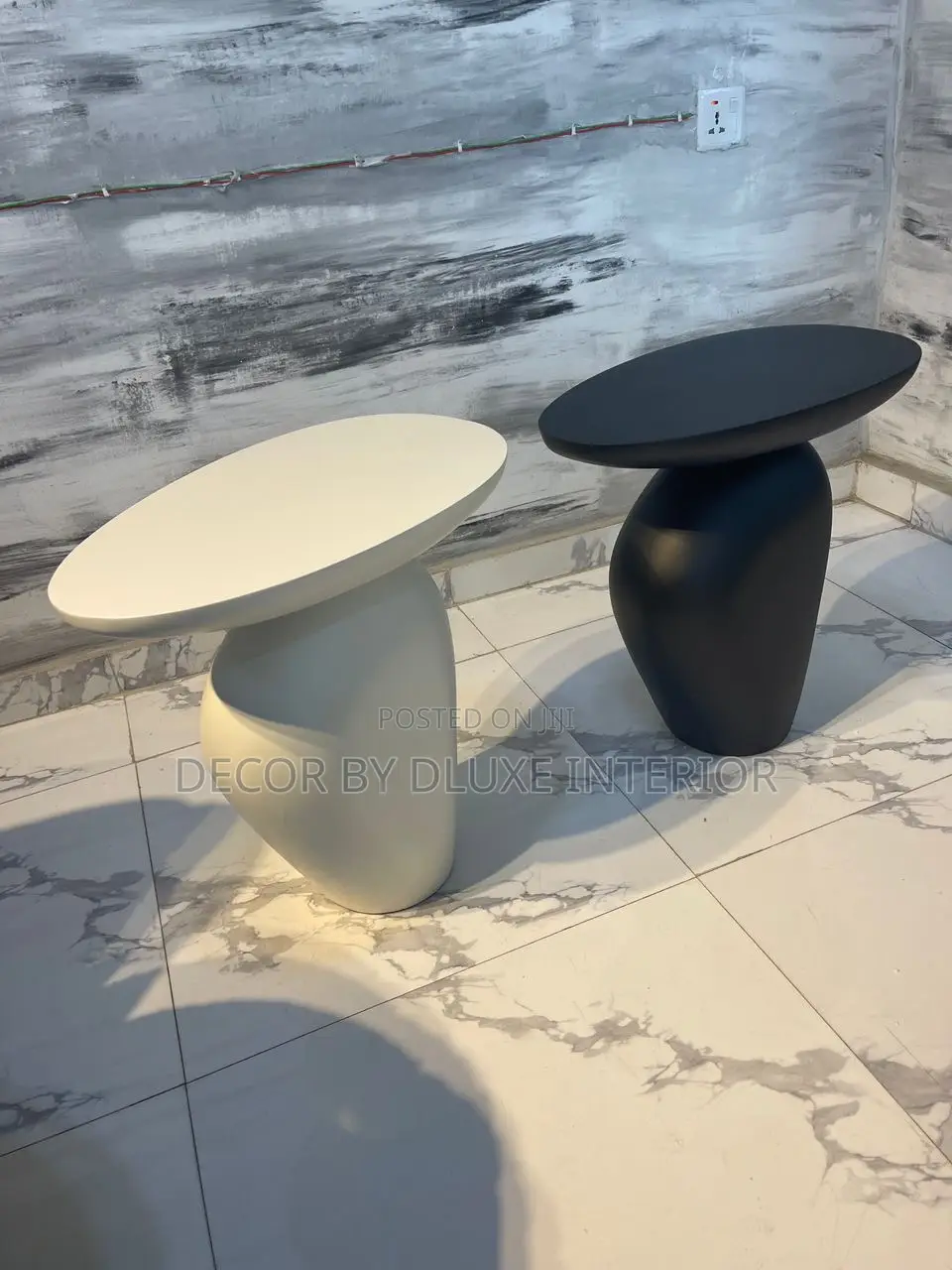 Modern Pebble Shape Side Table