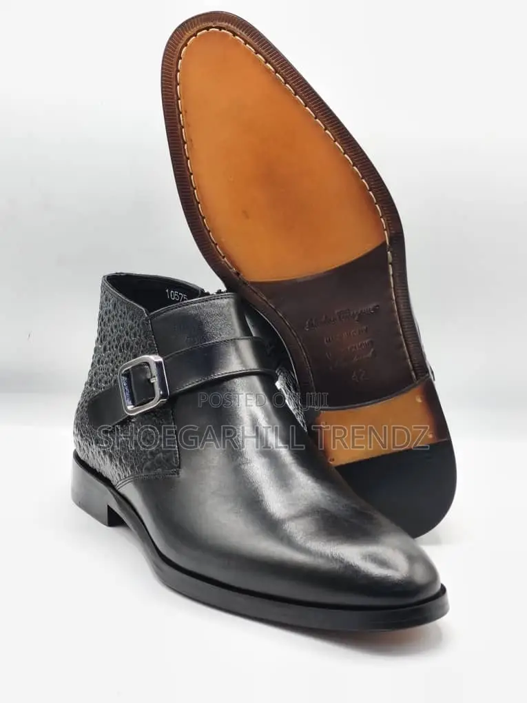 Premium Salvatore Ferragamo Ankle Boots With Buckle | Refined Luxury