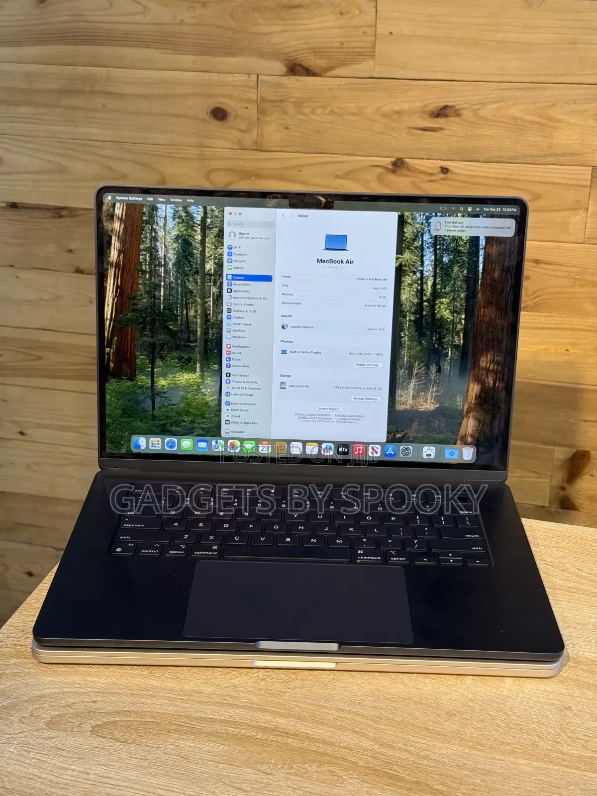 Laptop Apple MacBook Air 2024 M3 8GB SSD 512GB
