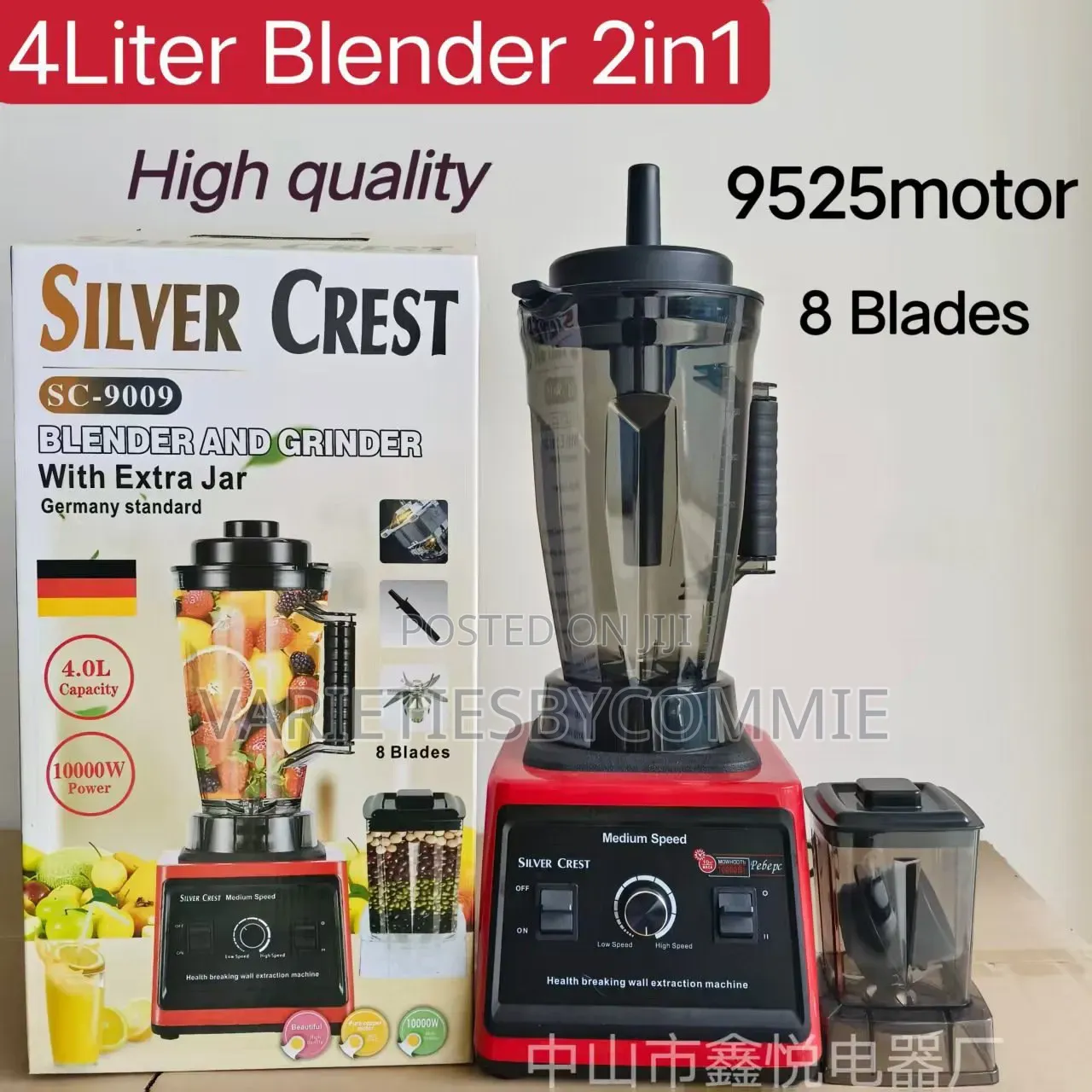 10000w Silver Crest Blender (4l Double Cup)