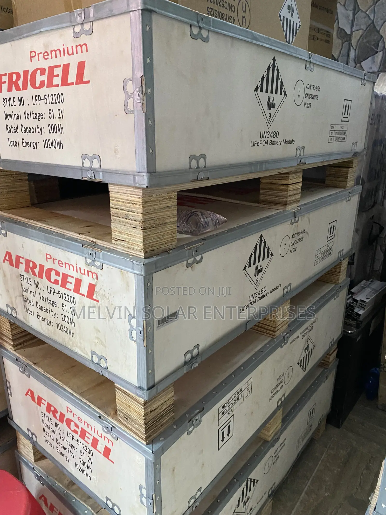 10kwh 51.2v Africell Solar Lithium Ion Phosphate Batteries Available