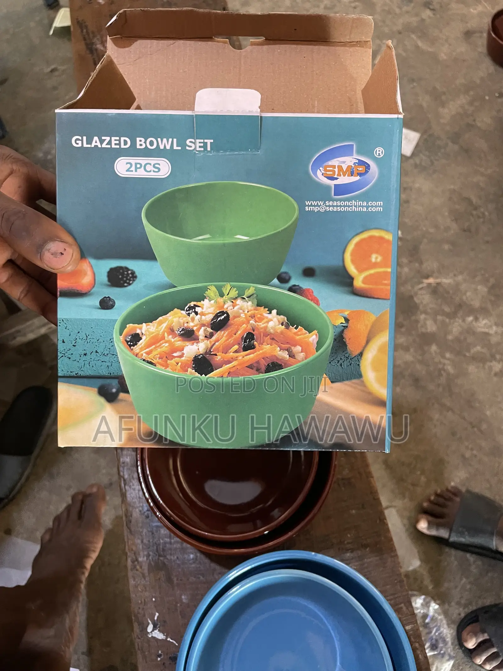 2pcs Glazed Bowl Set