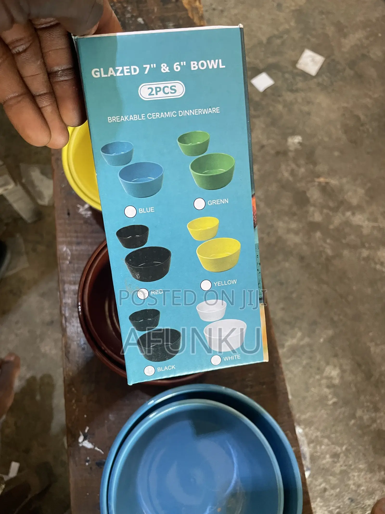 2pcs Glazed Bowl Set