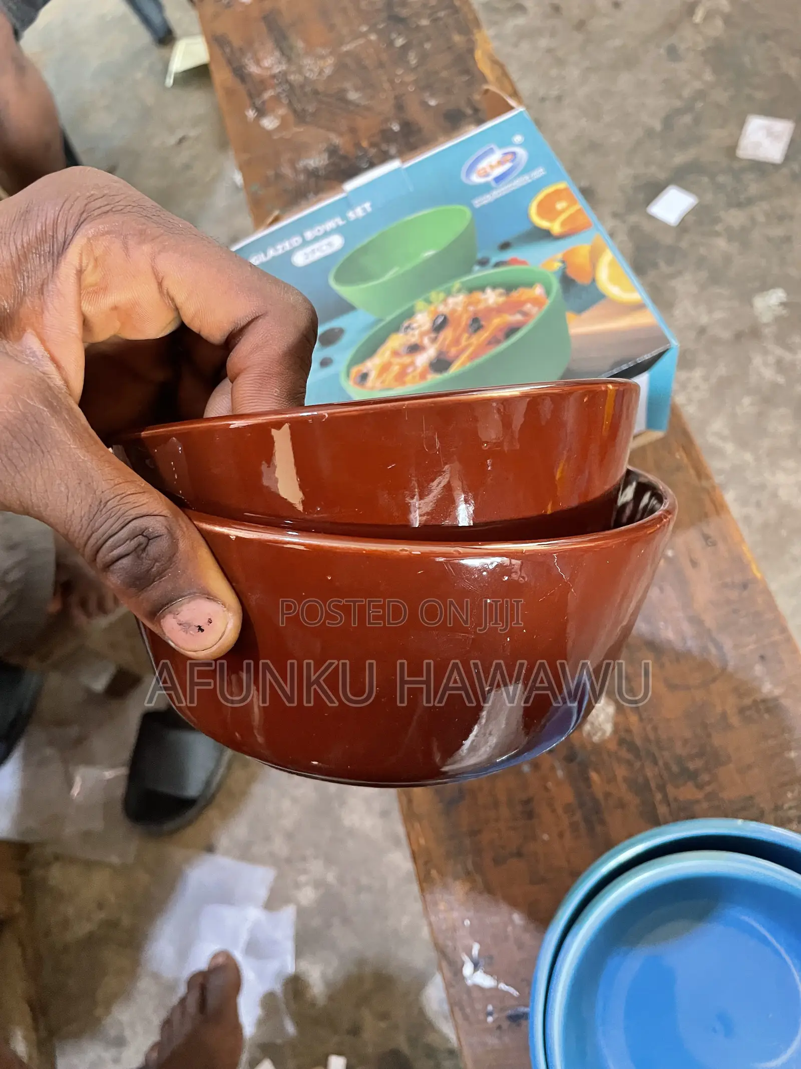2pcs Glazed Bowl Set