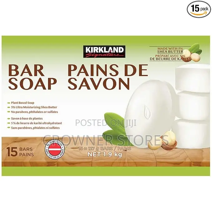 Kirkland Signature Bar Soap With Shea Butter, 4.5 Ounce (15 Count)