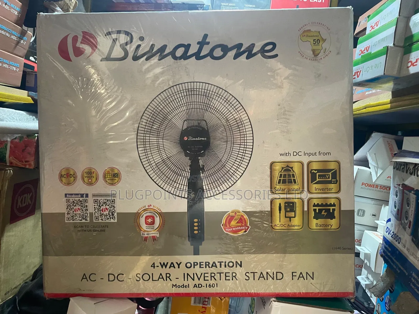 Binatone Solar Inverter Ac Dc Stand Fan 16"