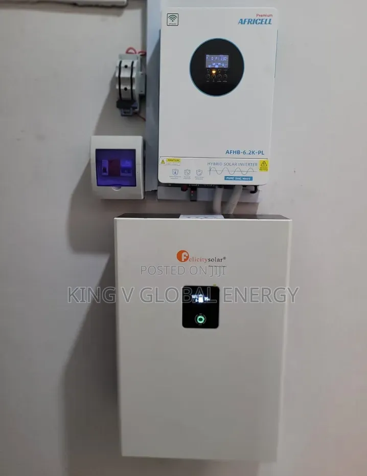 Solar System 6.2kva/48v Hybrid Inverter+10kwh/48v Lithium Battery