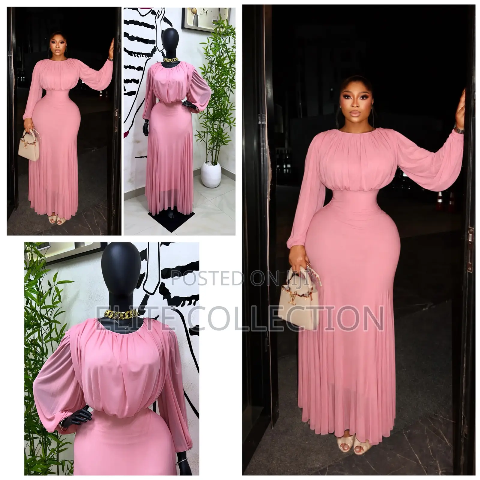 Luxe Draped Stretch-Woven Maxi Dress Sizes M L Xl XXL XXXL to Fit 6-22
