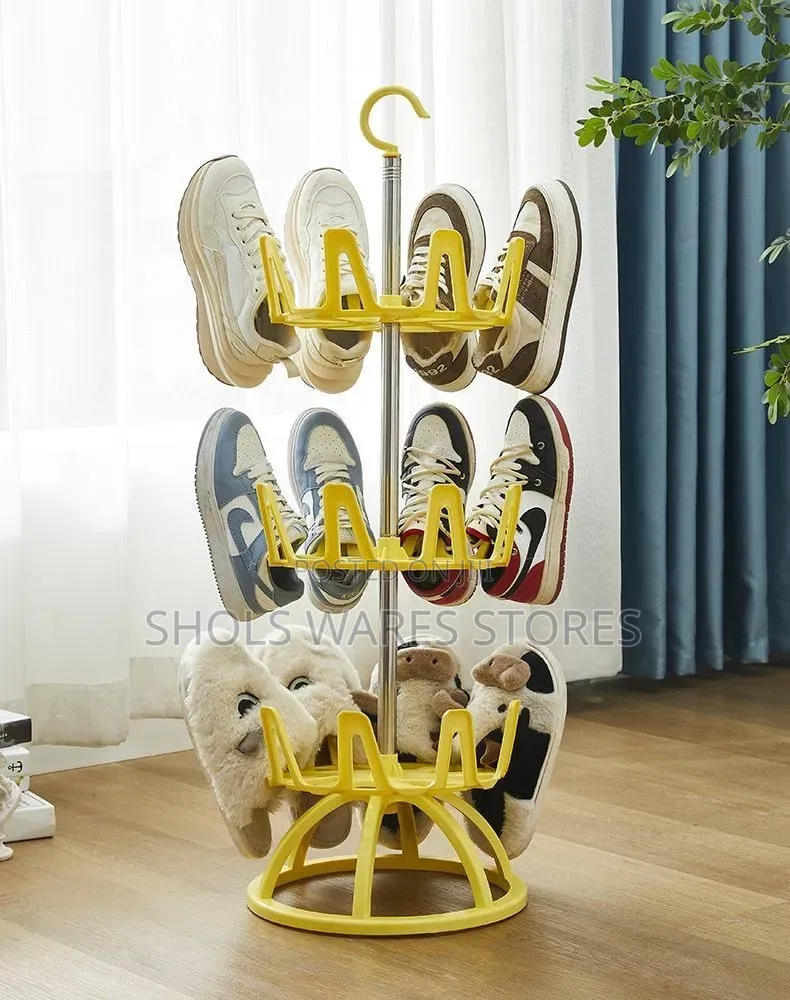 3-Tier Rotating Shoe Drying Rack | Space-Saving Organizer