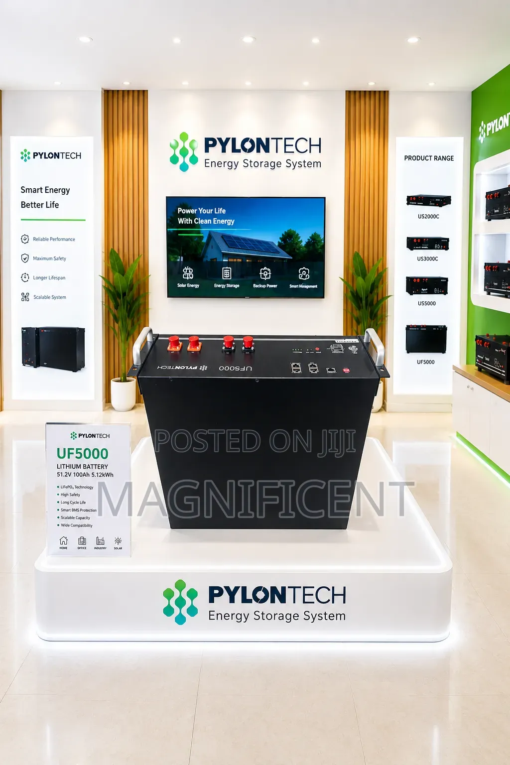 Pylontech Uf5000 5.12kwh Lithium Battery Reliable Solar Energy Storage