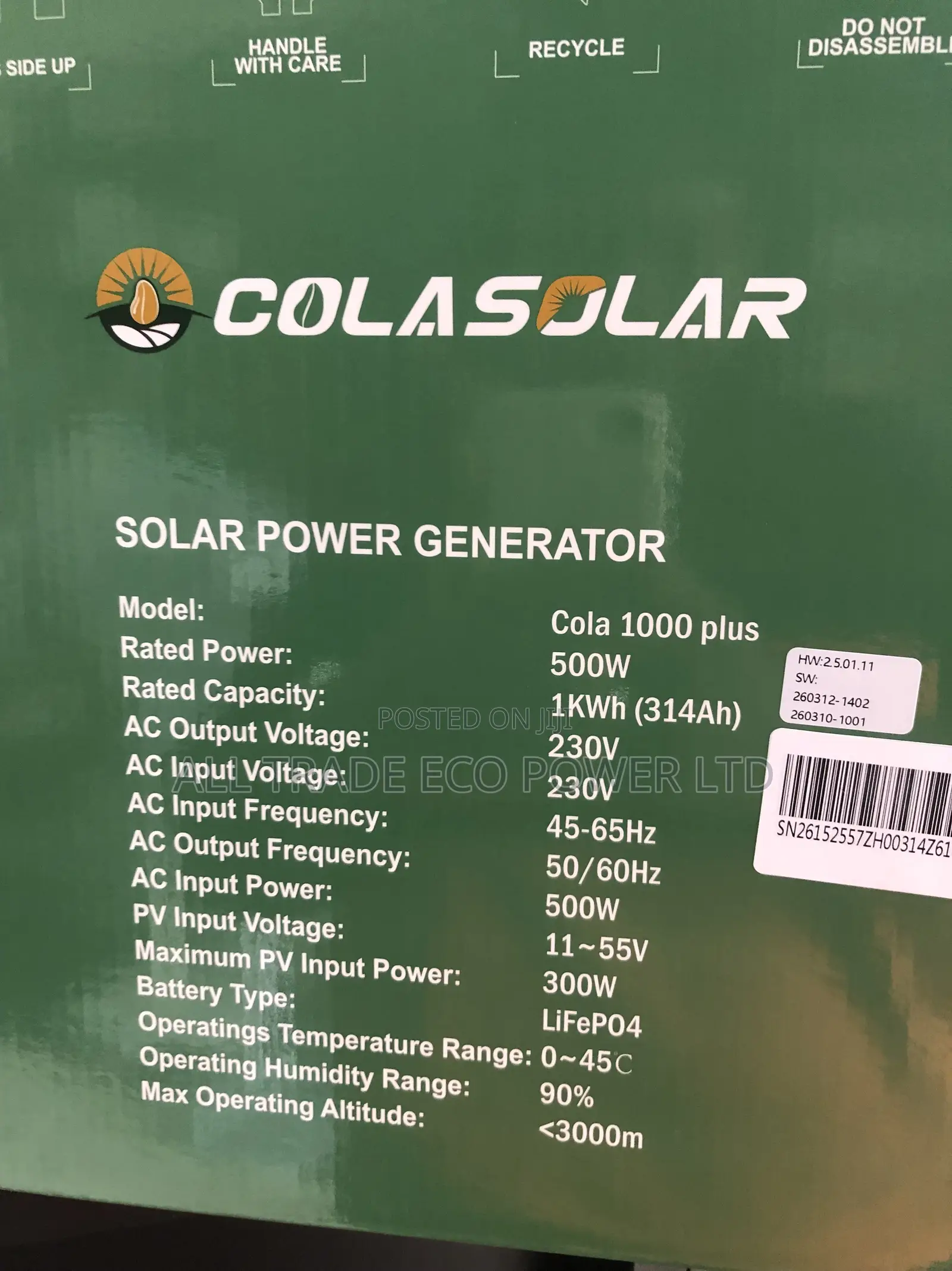 Cola 1000 Plus 1000/500 Watts