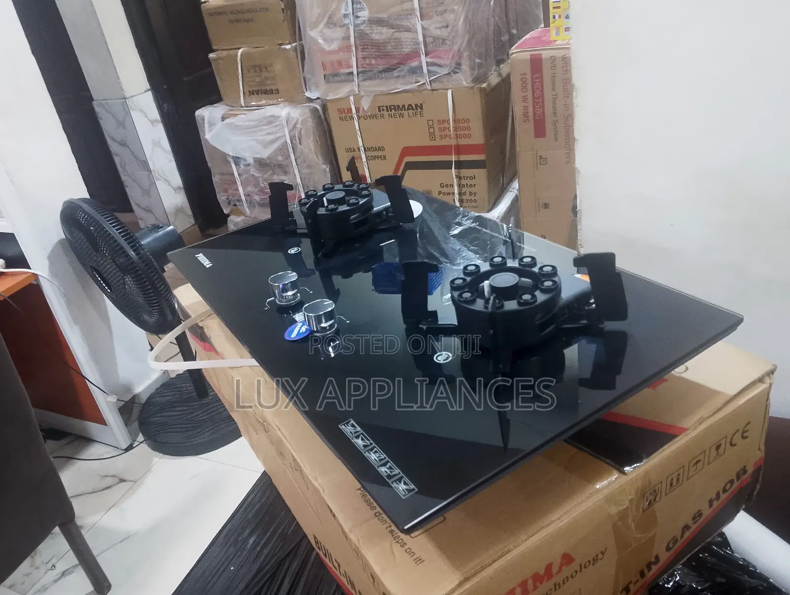 Phima 2 Burner Tempered Glass Gas Hob