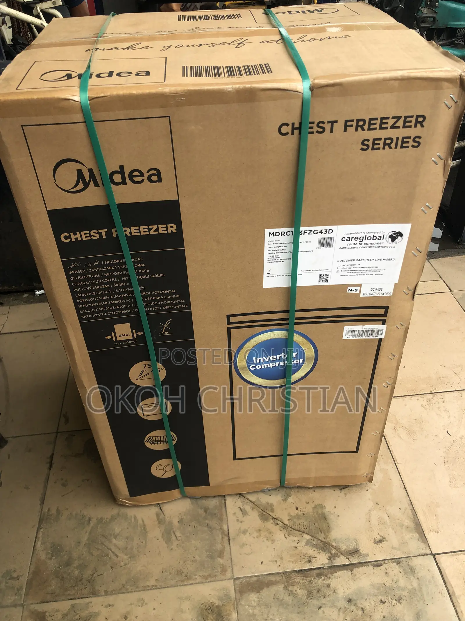 Midea 100 Liters Inverter Freezer