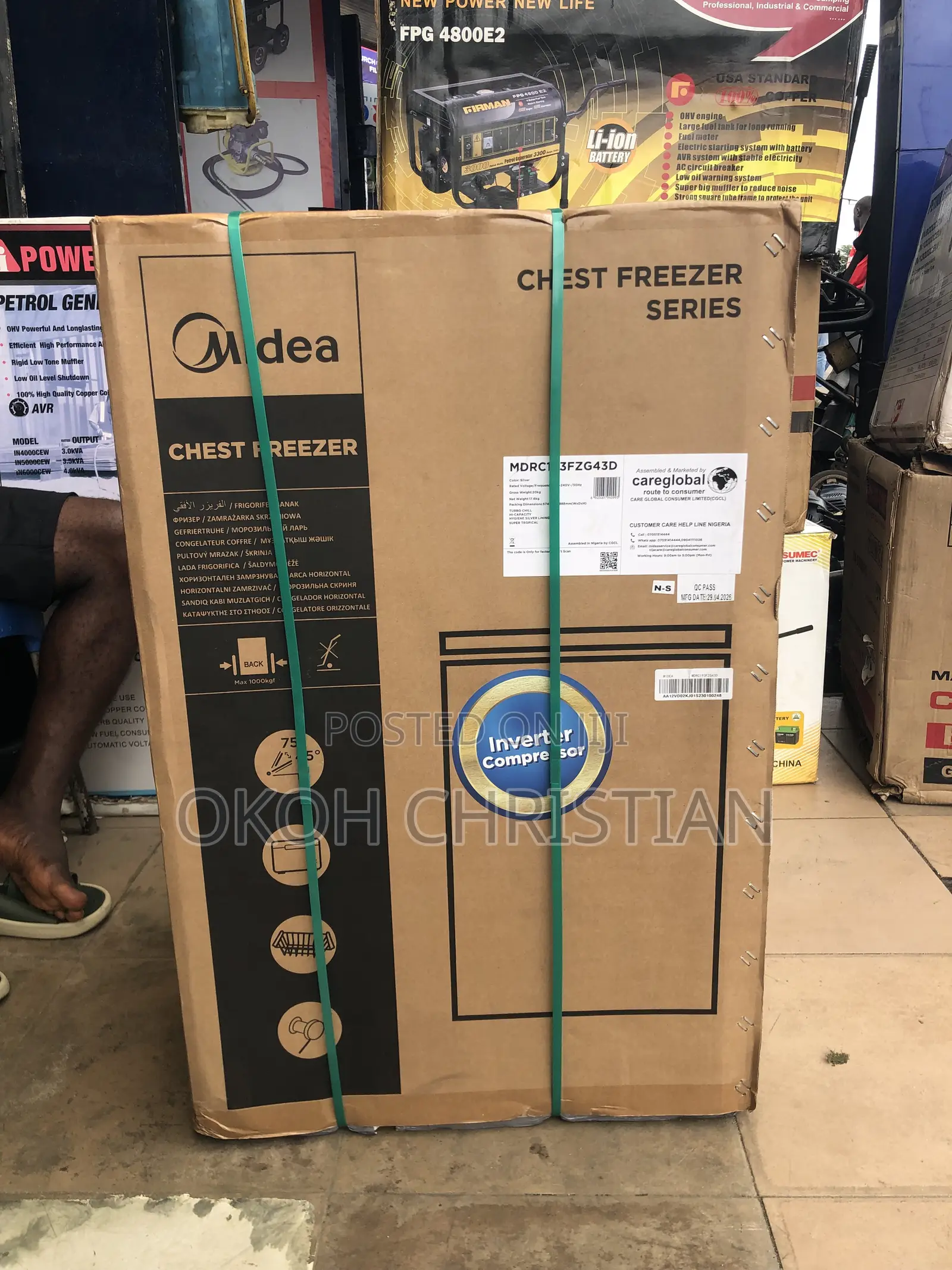 Midea 100 Liters Inverter Freezer