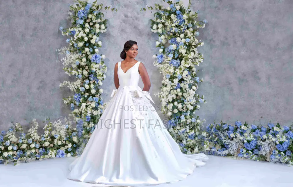 Mikado Sleeveless Ball Gown With Bow