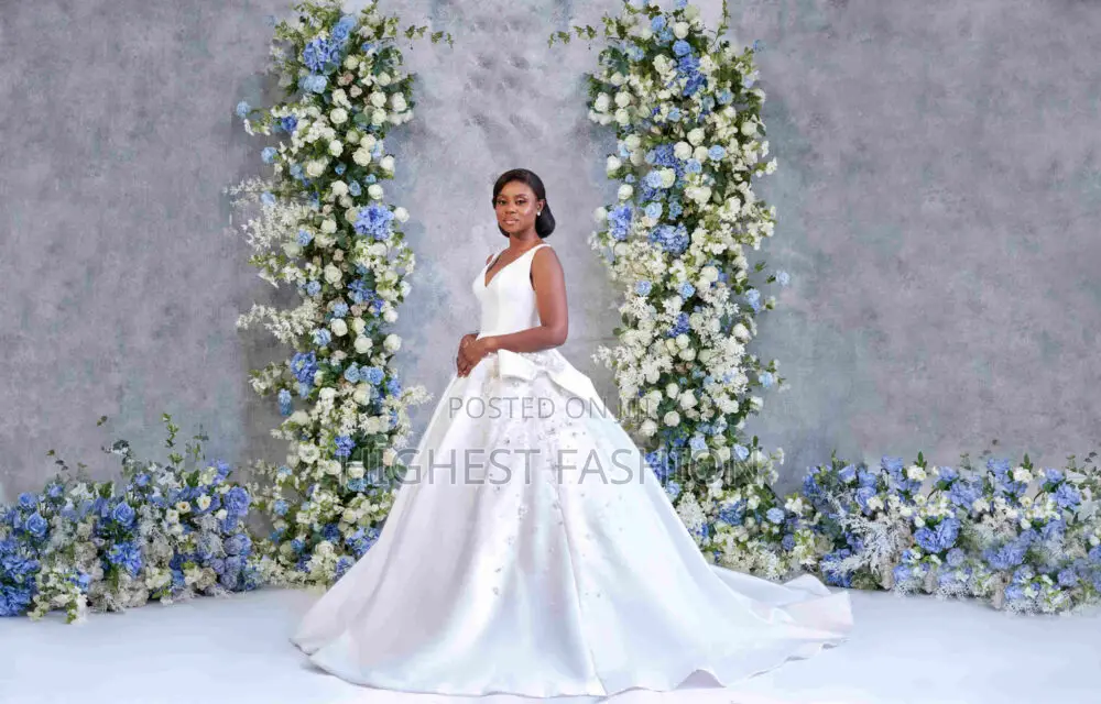 Mikado Sleeveless Ball Gown With Bow