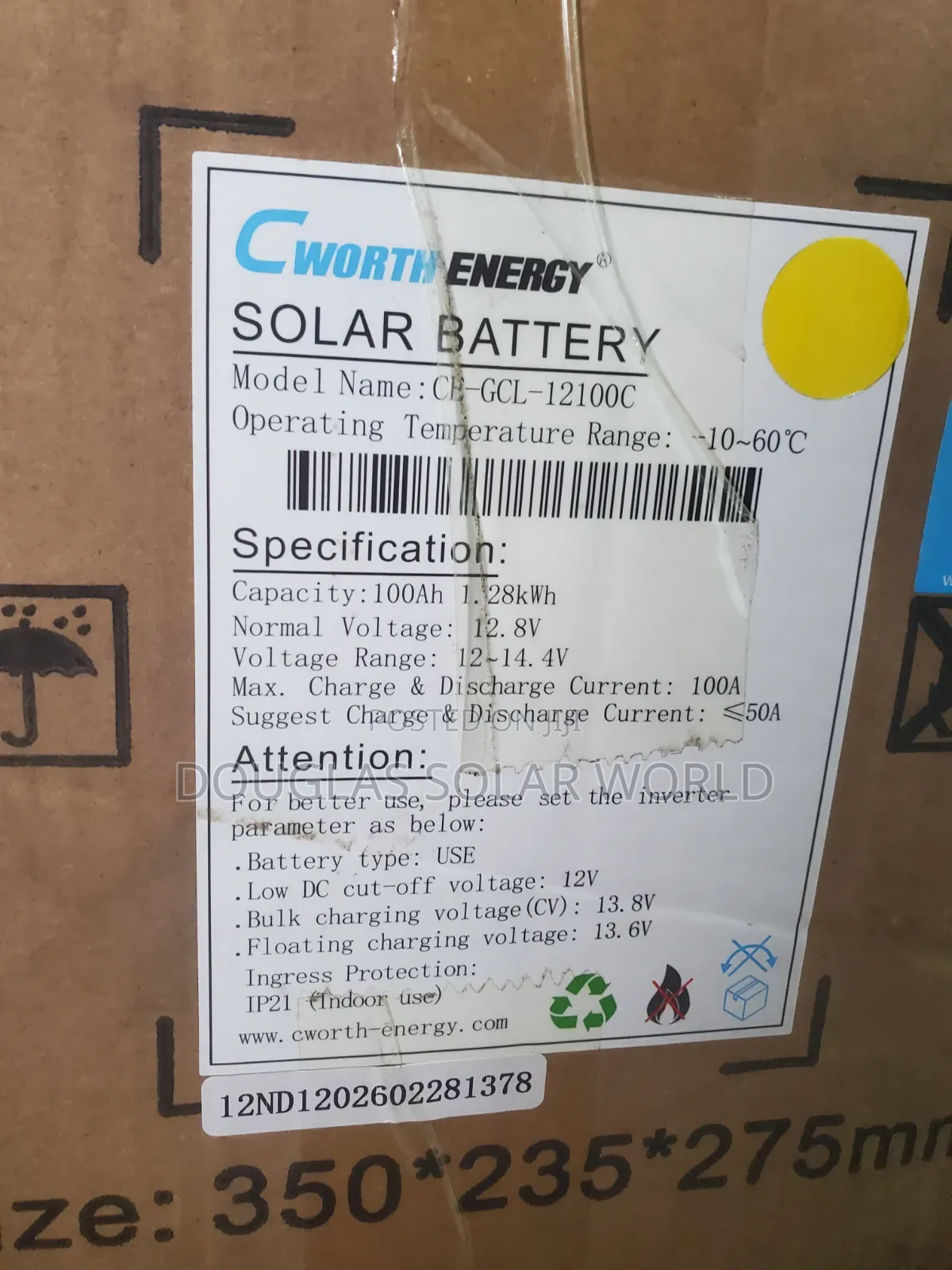 2000w Hybridinverter/100a 1.3kwh Lithium Battery Solar System/Solution