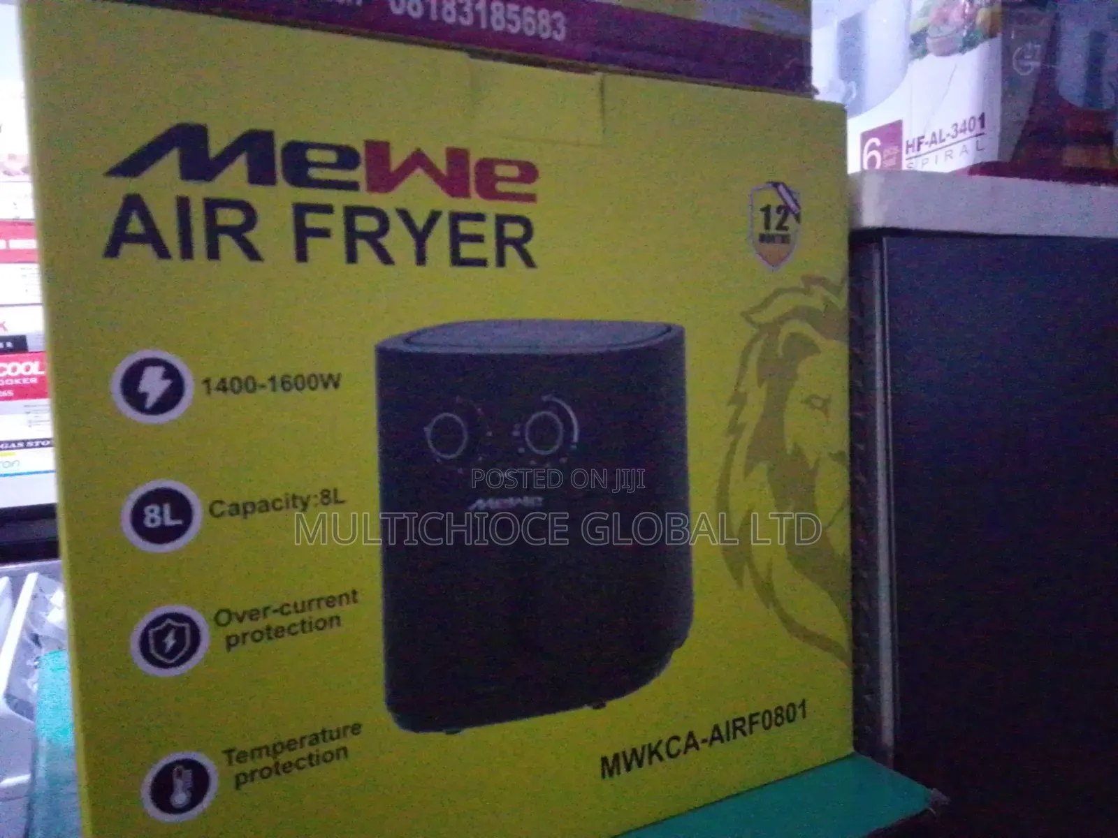 Mewe Air Fryer 8l Brand New