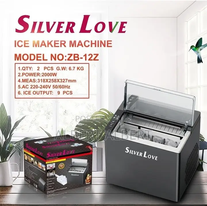 Silver Love Ice Maker Machine Model: Zb-12z