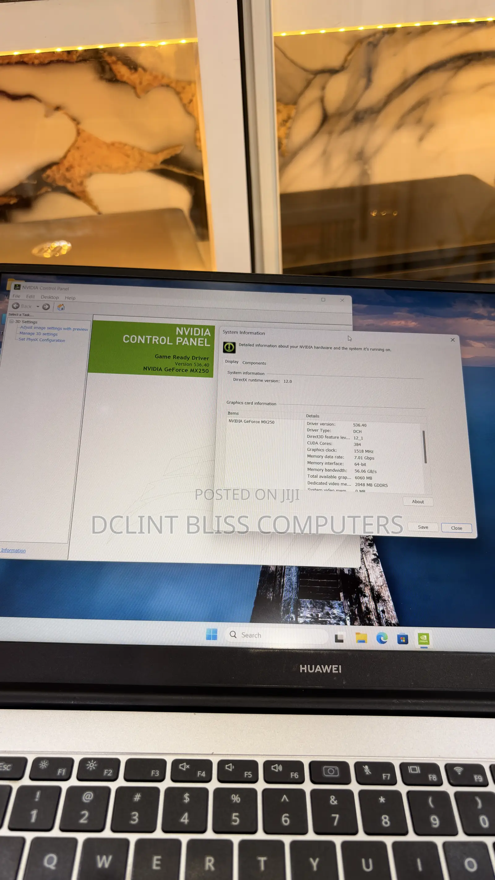 Laptop Huawei Matebook D 15 8GB Intel Core i5 SSD 256GB