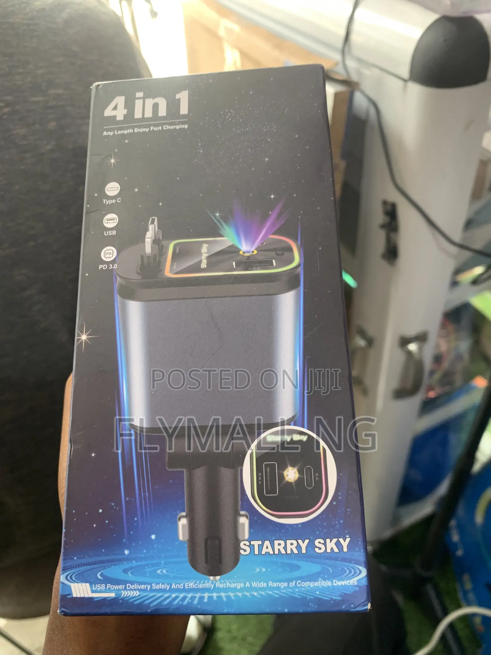4-in-1 Retractable Car Charger