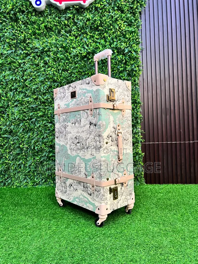 4-Piece Vintage Floral Travel Luggage Set