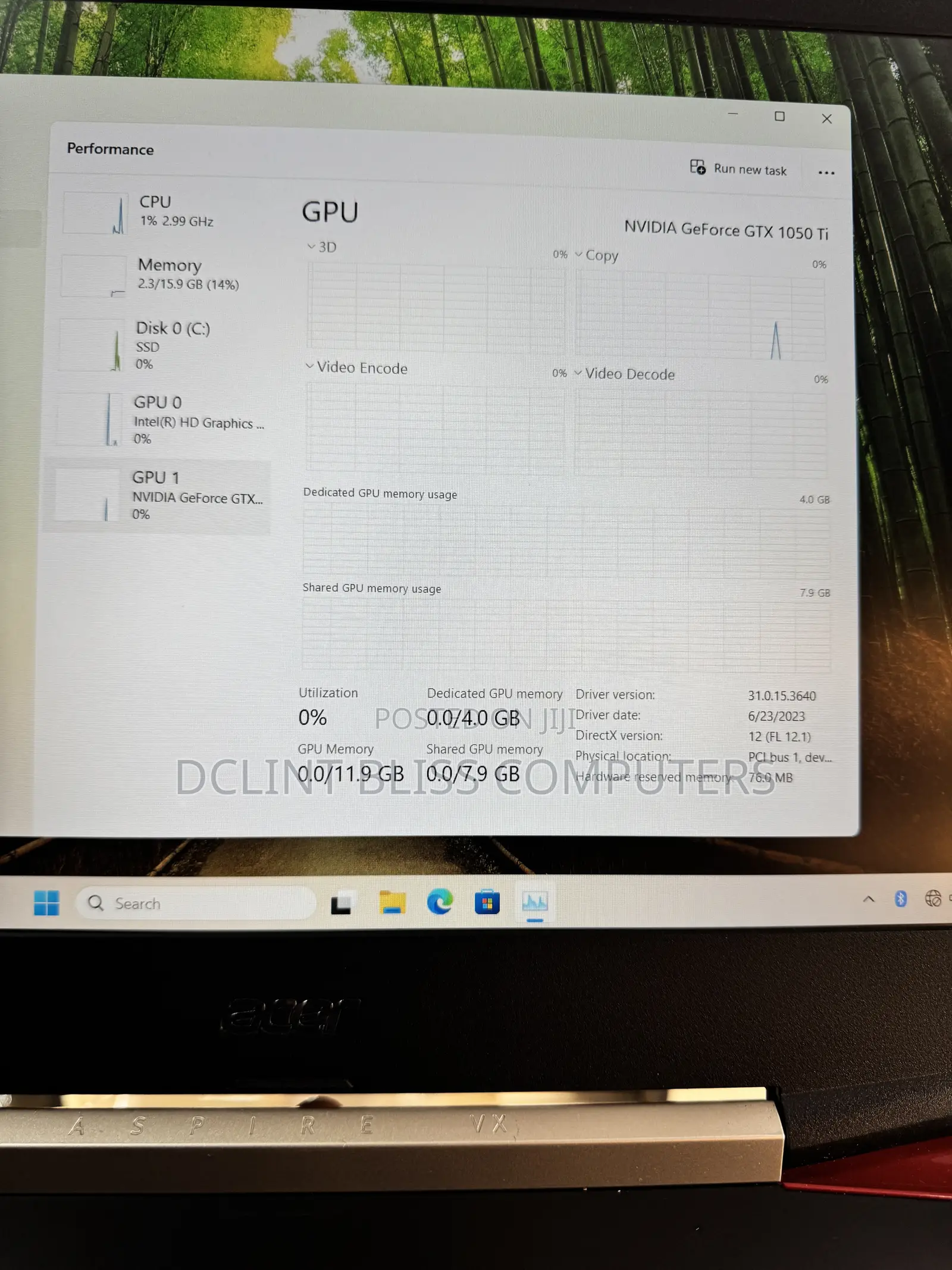 Laptop Acer Aspire VX 15 16GB Intel Core i7 SSD 256GB
