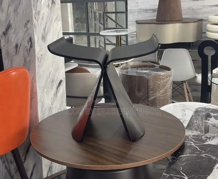 Nordic Butterfly Wooden Curved Low Seat Side Stool