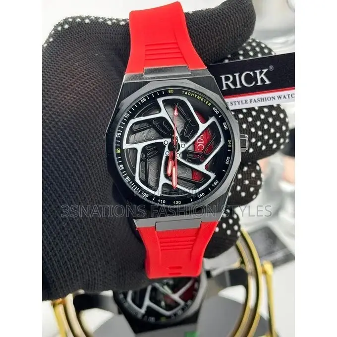 Brand New Rick Spinning Rubber Strap Wrist Watch – Fashion Rubber