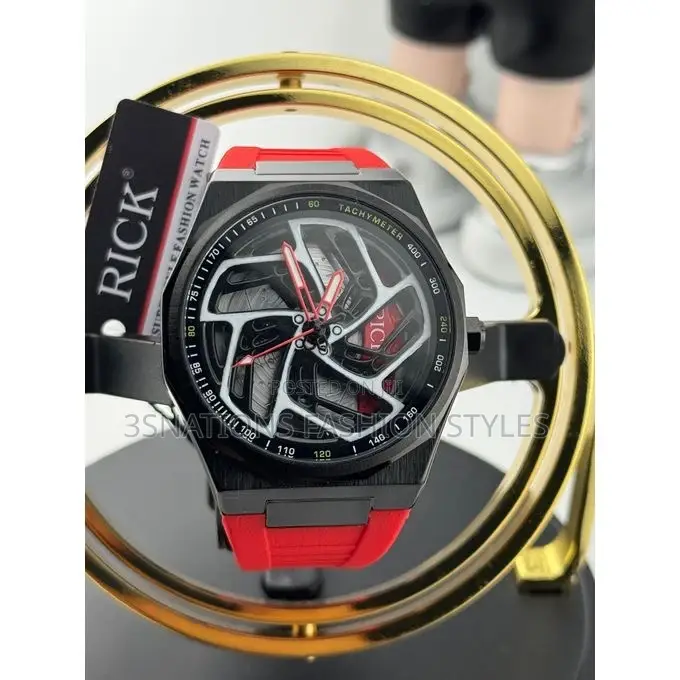 Brand New Rick Spinning Rubber Strap Wrist Watch – Fashion Rubber