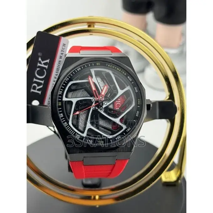 Brand New Rick Spinning Rubber Strap Wrist Watch – Fashion Rubber