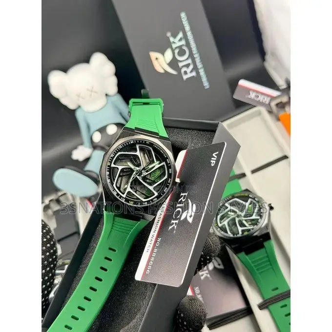 Brand New Rick Spinning Rubber Strap Wrist Watch – Fashion Rubber