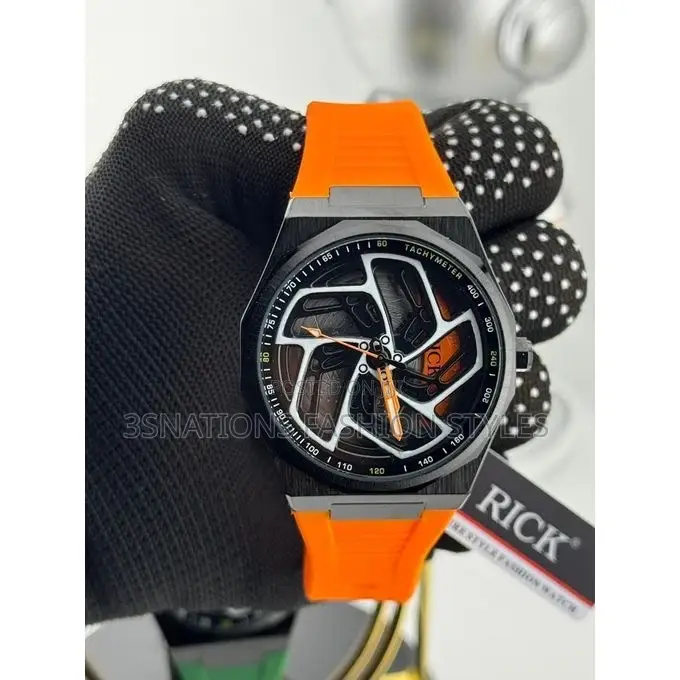 Brand New Rick Spinning Rubber Strap Wrist Watch – Fashion Rubber