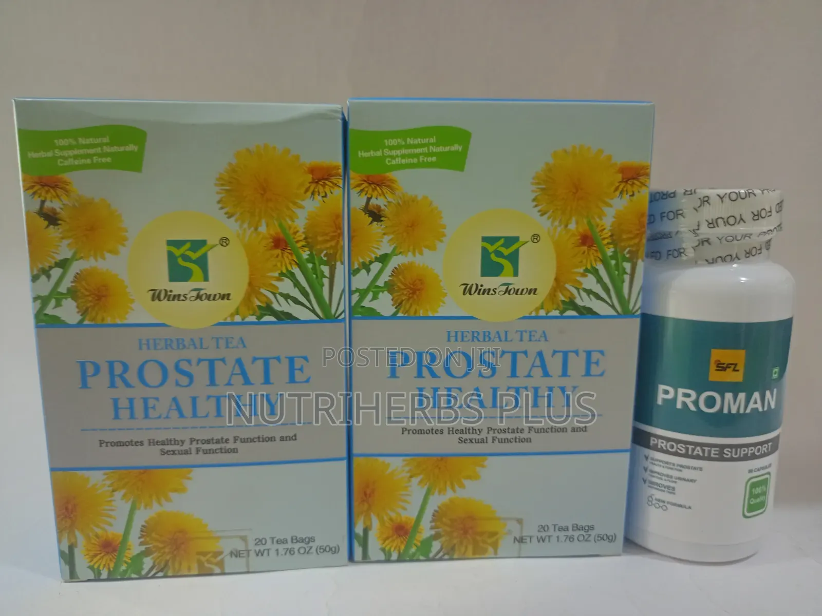 Winstown Prostate Healthy Tea and SFL Proman Capsules:Support Prostate