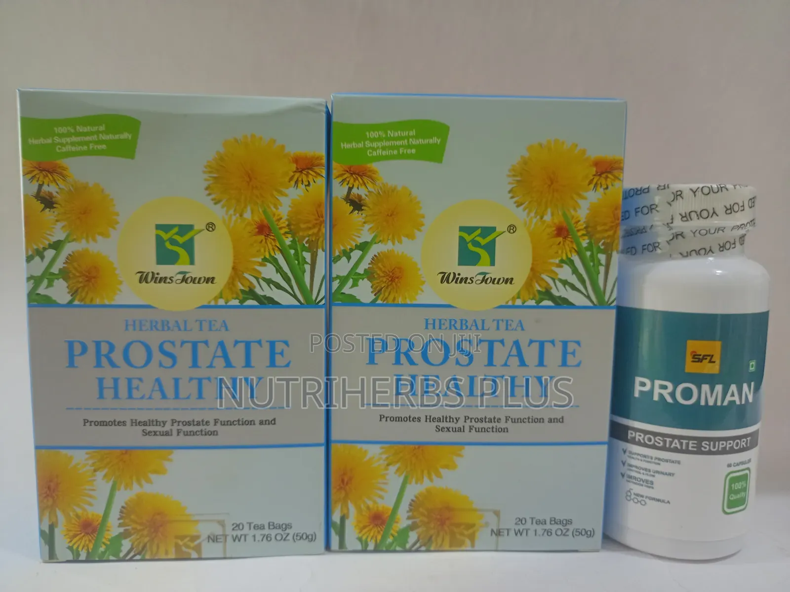 Winstown Prostate Healthy Tea and SFL Proman Capsules:Support Prostate