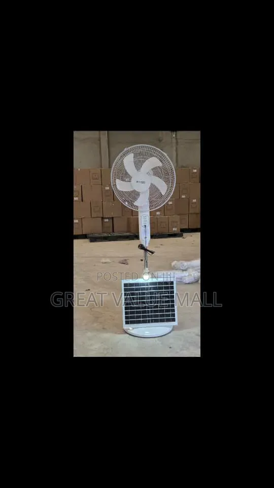 Solar Rechargeable Standing Fan