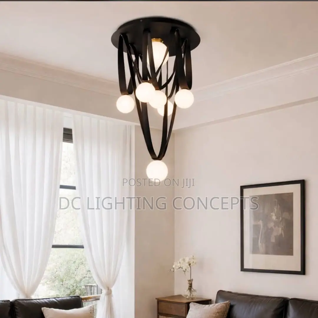 Modern Minimalist Nordic Art Belt Villa Duplex Loft Pendant Chandelier