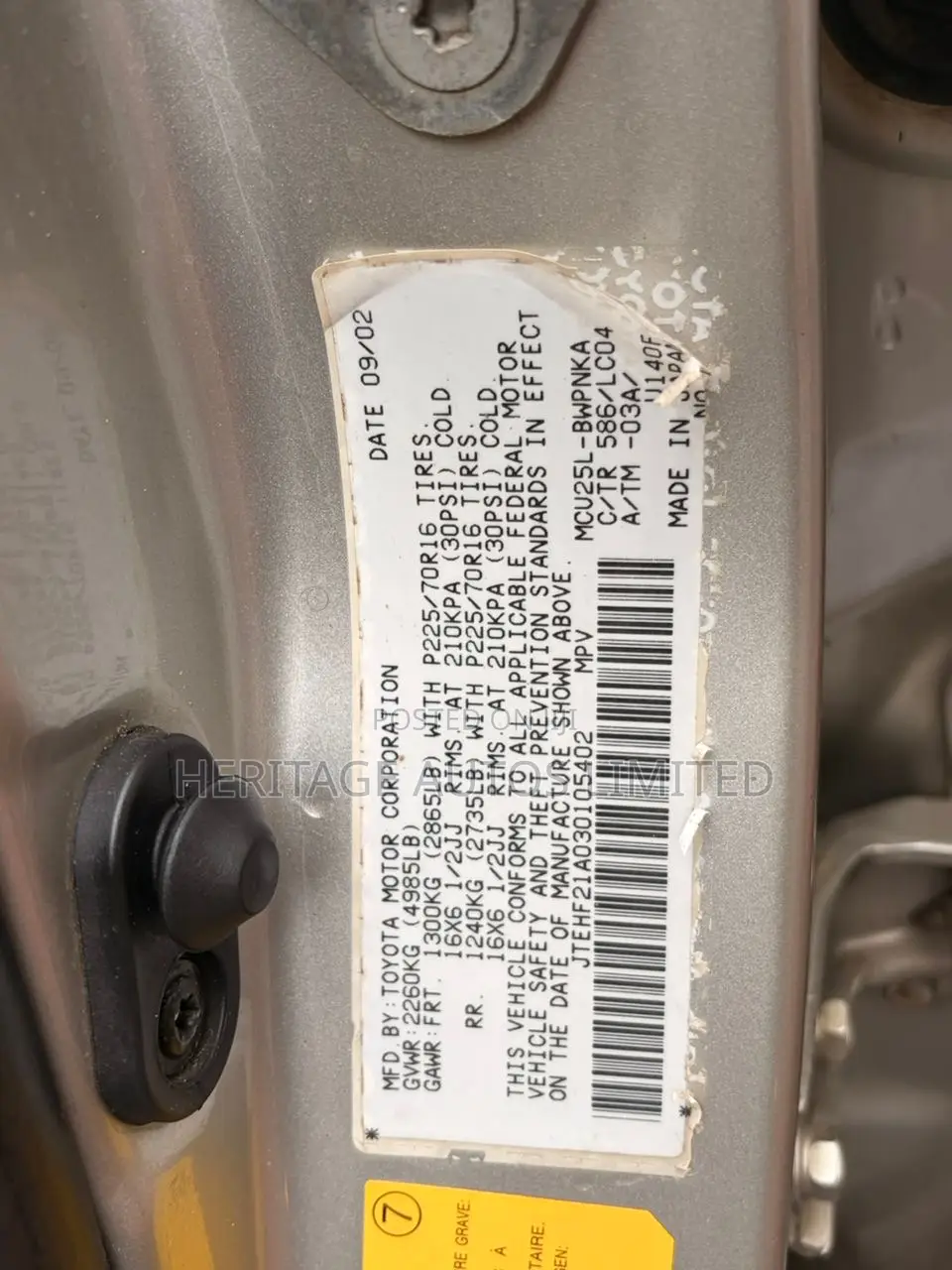 Toyota Highlander 2004 Gold