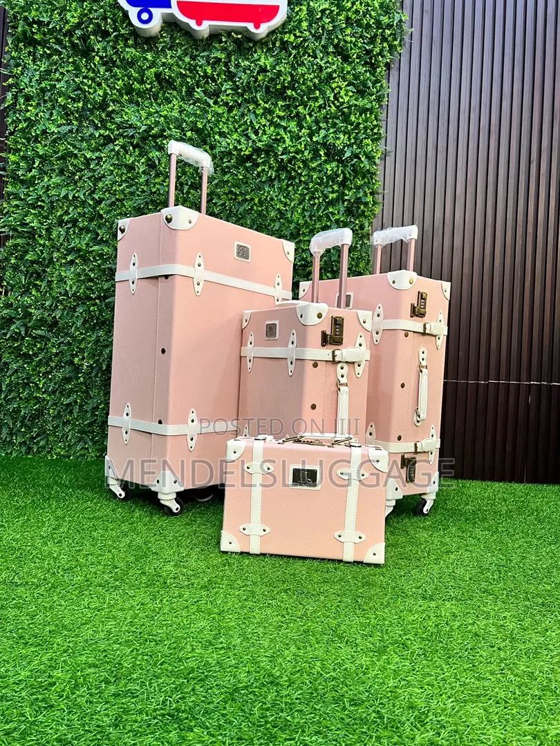 Premium 4-in-1 Vintage Print Suitcase Set