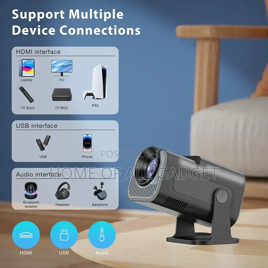 Smart Projectors Video Tv Projector . 5000 Lumens Outdoor/Movie