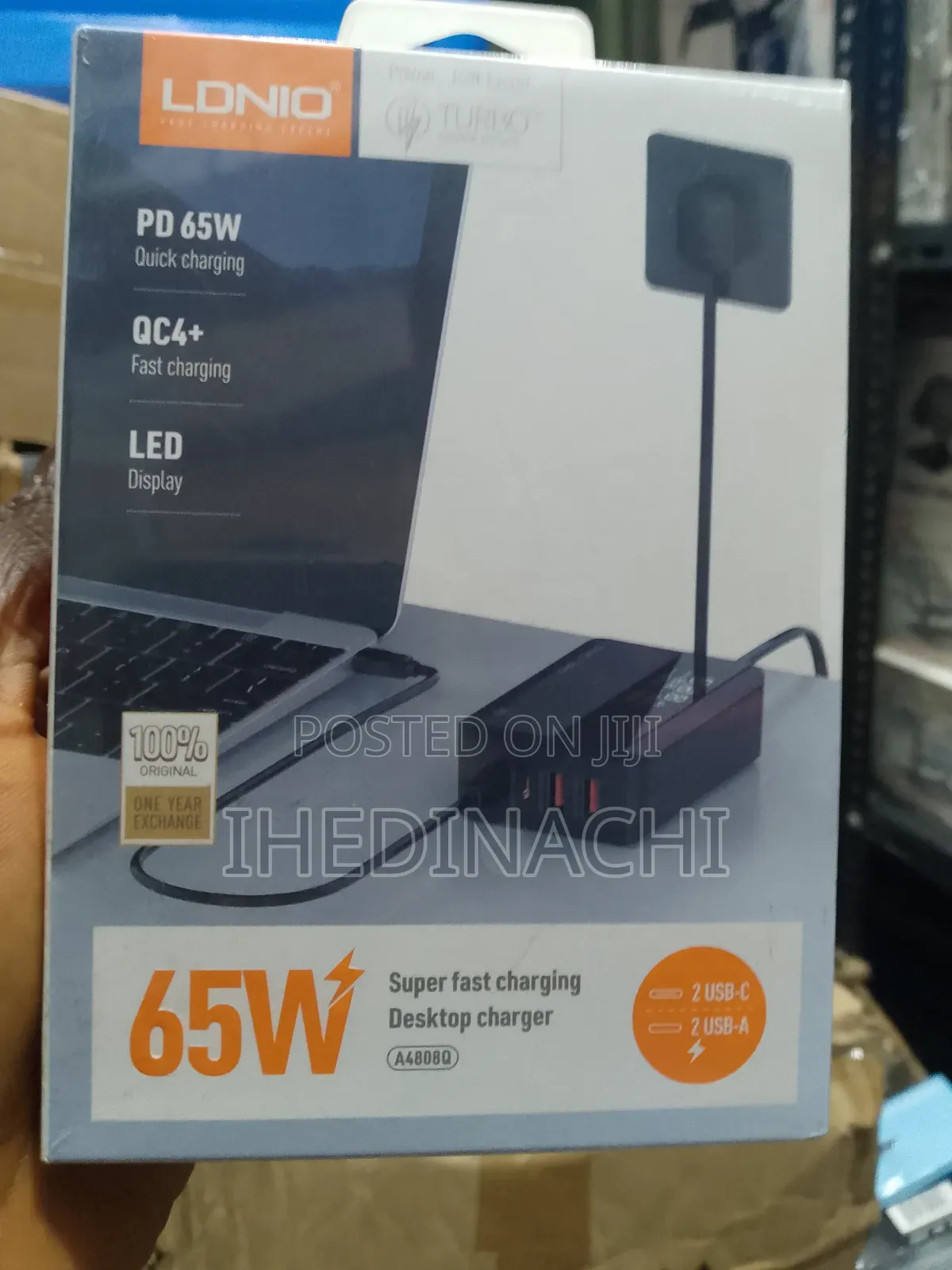 Ldnio 65w Desktop Fast Charger 4-Port Usb Qc4+ Pd Led Displa