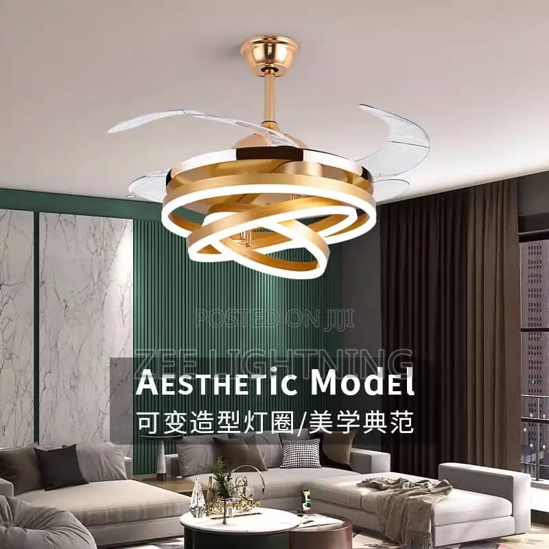 Modern Fan Chandelier With Fan (Bluetooth and Remote Control )
