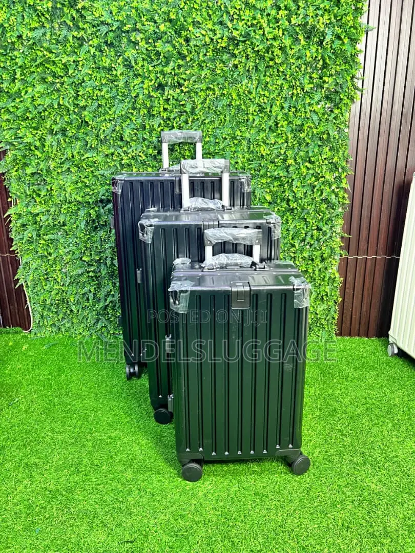 Premium Black Aluminum Frame Luggage Set
