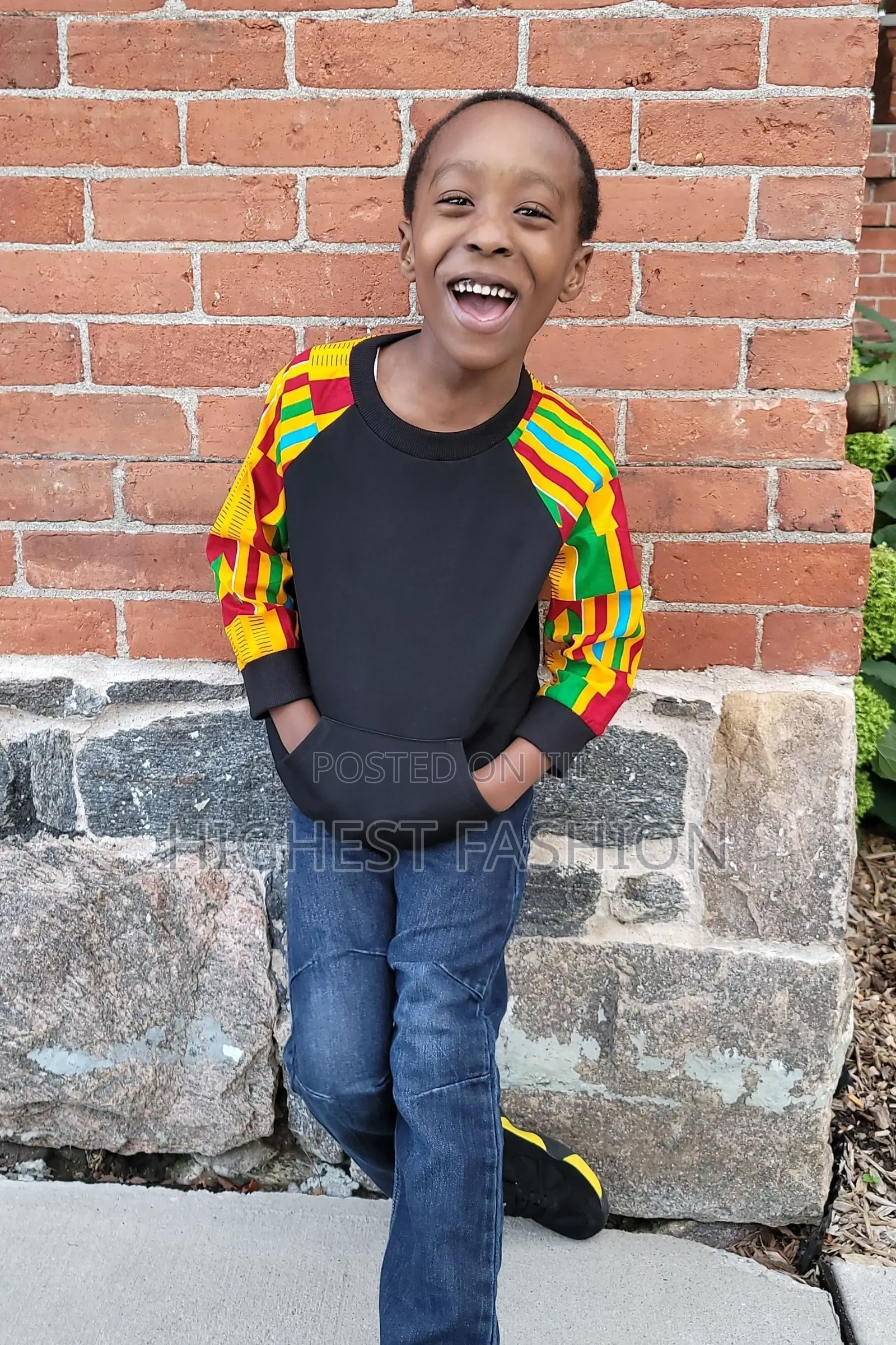 Kikey African Print Unisex Kids' Sweatshirt