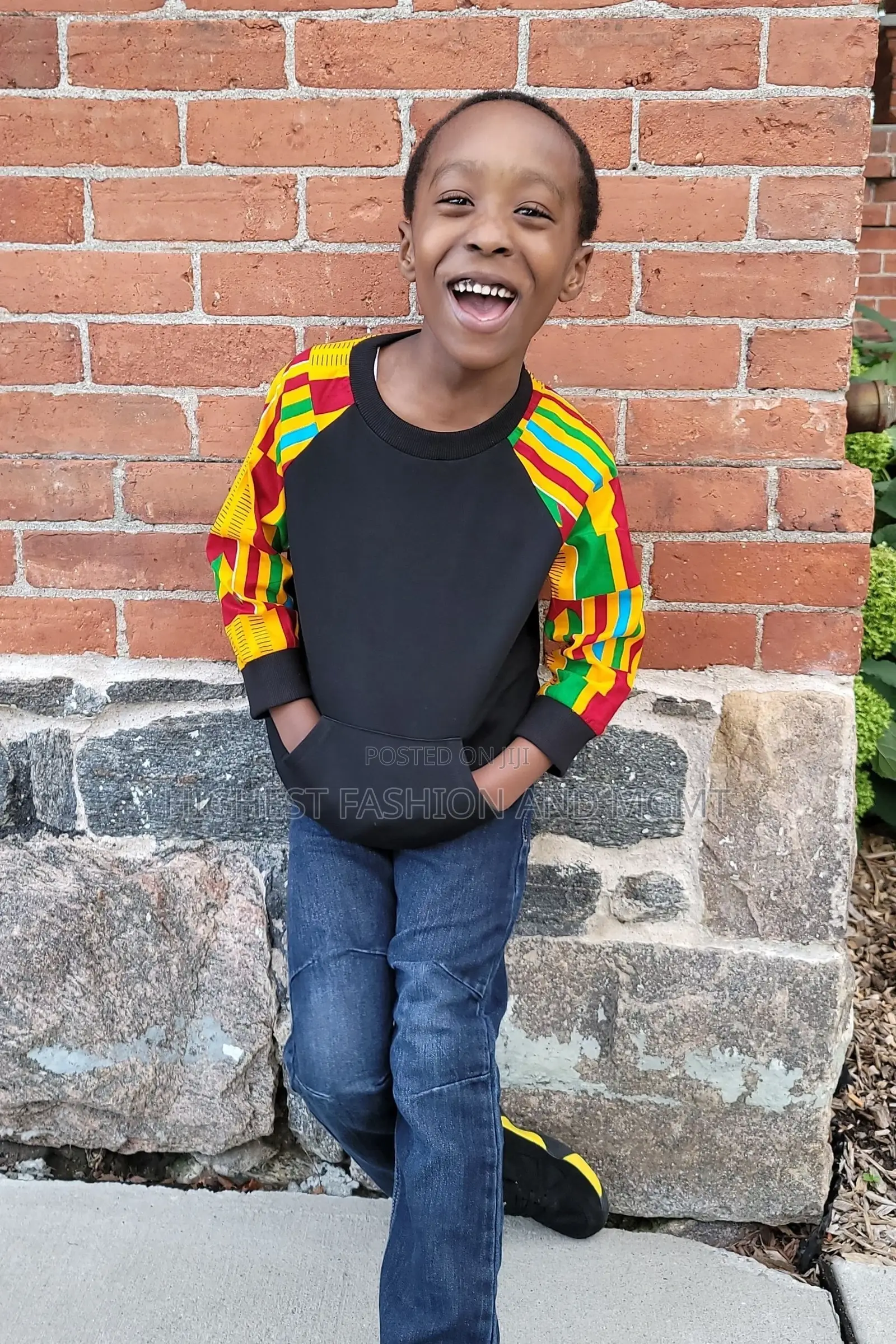 Kikey African Print Unisex Kids' Sweatshirt