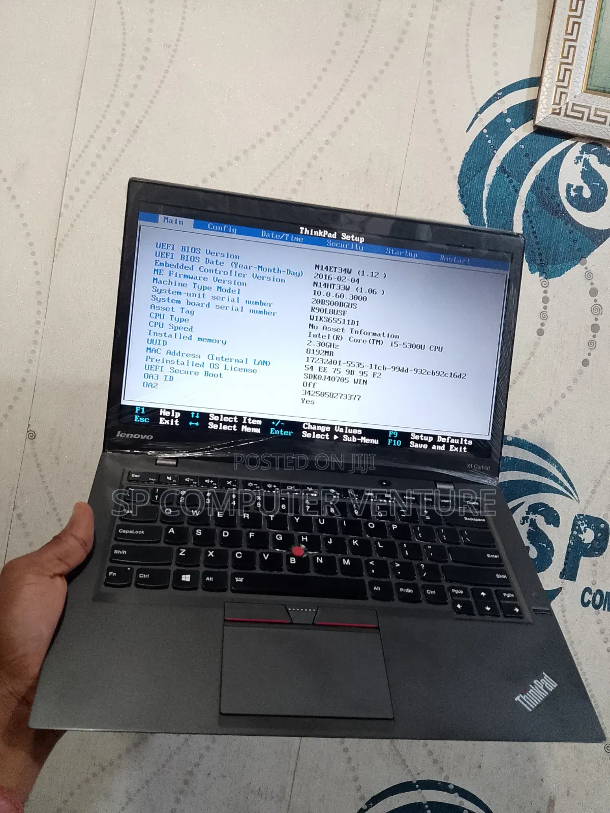 Laptop Lenovo ThinkPad X1 Carbon 8GB Intel Core i5 SSD 256GB